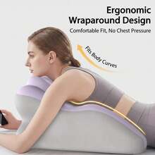Adjustable Wedge Pillow, Ergonomic Bed Backrest, Suitable For Phone Use And Gaming, Fits Different Postures And Scenarios, Contoured Support For Flat Sleeping, Detachable Headrest For Relaxation - A - View 5
