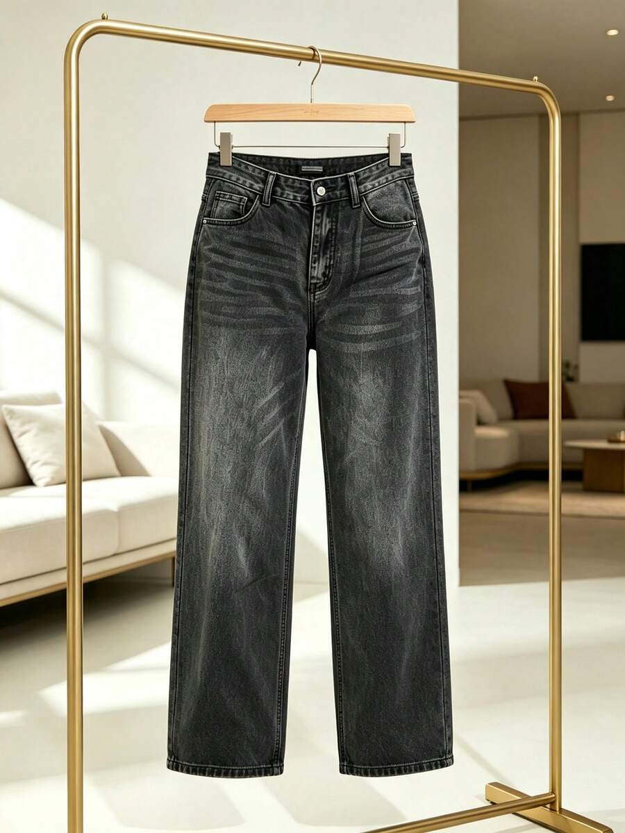 Women Jeans - Dark Gray - View 1