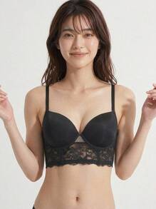 Mystèrelle 女士性感 U 型背文胸、隐形聚拢文胸，适合露背连衣裙、内衣 - 黑色 - 查看 5