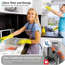 Rechargeable Electric Cordless Cleaning Brush Spin Scrubber Turbo Scrub Cleaner - Handheld Scrubber - View 10