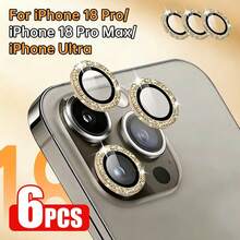 Yezodawee Scratch-Resistant Ultra-Clear Tempered Glass Camera Lens Protector, Compatible With IPhone 16 6.1 Inch, 16 Plus 6.7 Inch, 9H Tempered Glass Metal Independent Ring Cover, High Definition Transparent, Compatible With IPhone 17 Pro Max/17 Pro/17 Air/17/15 Pro Max/14 Plus/13/12/11/15 Pro/15 Plus/14 Pro, Perfect Fit, Scratch-Resistant, Compatible With Phone Cases (3pcs/Pack, Black) - Gold - View 36