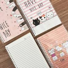 Caderno Gatinhos Cute A5 – Have a Nice Day, Espiral - Quadrado - Visão 7