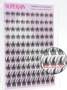 100 Pcs Self-Adhesive Anime-Style Lashes, Black Fine Layered Tips With Split Ends For Airy Natural Eye Contour, Five-Second Easy Application, Great For Relaxed Commuting, Fresh Social Outings, And Everyday Versatile Occasions. - D - View 7