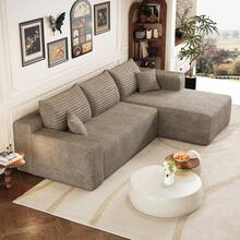 Sofa Camel 3 Seat Made Of Fabric For Living Room - 駱駝色 3 人座 - 查看 6