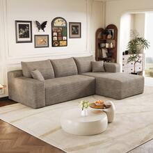 Sofa Camel 3 Seat Made Of Fabric For Living Room - 駱駝色 3 人座 - 查看 5