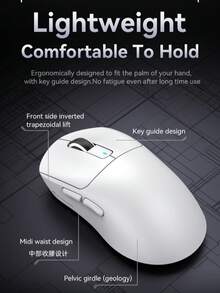 ATTACK SHARK Lightweight PAW3395 Gaming Mouse, Tri-Mode Wireless Mouse With Multiple Connection Modes - View 5