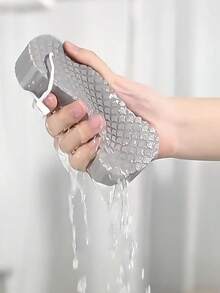 2pcs/Set (1pc Bath Sponge + 1pc Storage Hook) Soft Exfoliating Bath Sponge, 3D Shaped, Gently Removes Dead Skin And Dirt, Massages And Cleanses For Radiant Skin, Suitable For Shower, Bath, Scrubbing, Body, Face, Spa, Back Scrubbing, Massage, Designed For Those Seeking Gentle Skincare - A - View 7