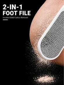 1pc "2-In-1" Painless Stainless Steel Foot Scraper & Callus Remover, For Removing Dead Skin, Calluses, Exfoliating, Scraping Foot Skin, SPA Foot Care, Foot Treatment, Anti-Splash Foot Scrubbing, Replaceable Coarse & Fine Dual Grinding Heads - Multicolor - View 2