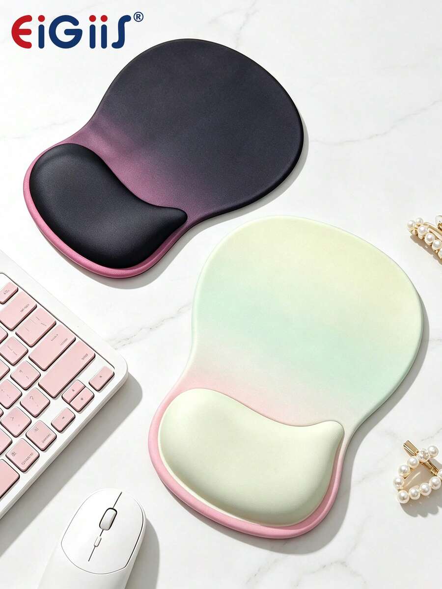 EIGIIS New Non-Slip Mouse Pad With Wrist Support, Business Style Mouse Mat, Perfect For Workers, Laptop, Home, Office & Travel, Ergonomic Design, High Grade Gaming Mouse Mat - View 1