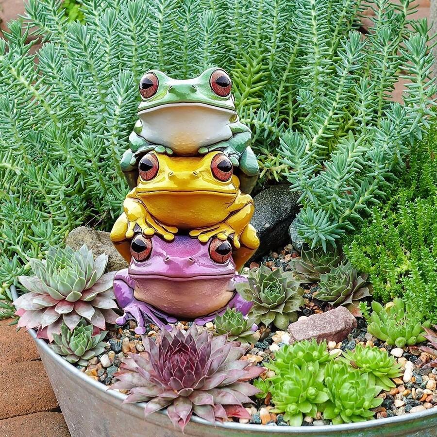 2D Flat Printed Frog Animal Garden Stake Garden Decoration Ground Plug Holiday Atmosphere Decorative Insert