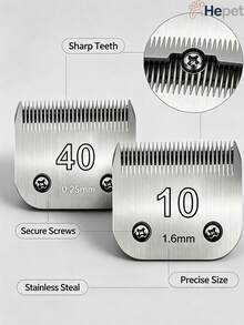 1pc Professional Pet Clipper Detachable Replacement Blade, Steel & Ceramic Material, Compatible With Andis, Oster, Laube And Other Brands Electric Pet Clippers, Ceramic Blade, Universal Pet Clipper Blade Accessory - Multicolor - View 2