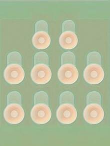 10pcs Invisible Silicone Nipple Covers - Washable Daily Breast Pads, Anti-Nipple Protrusion & Lifting Effect, Seamless Shaping, Smooth Visual Appearance, Silicone Nipple Cover Pads (2/10pcs) - Multicolor - View 13