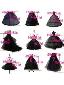 Black Mermaid Wedding Petticoat Crinoline Underskirt Slip - Multicolor - View 2