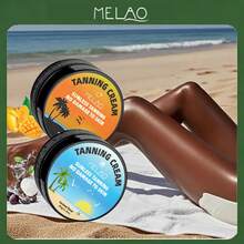 MELAO Self-Tanning Cream Set, 80g - Mango Or Coconut Scent, Creates Alluring Bronzed Complexion - Easy To Apply, Long-Lasting Formula, Provides Up To 7 Days Of Perfect Bronzed Skin - Suitable For All Skin Types - Multicolor - View 2