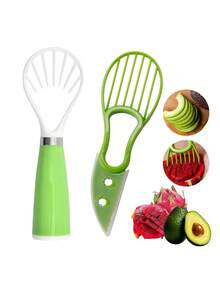 1 bộ dụng cụ cắt bơ đa năng 3 trong 1, thìa tách hạt bơ và cắt trái cây, phù hợp cho salad, thanh long và kiwi, dụng cụ nhà bếp làm salad - Xem 12
