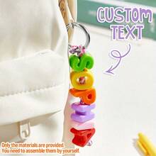 Llavero de cuentas de letras acrílicas personalizadas DIY - Llavero de cuentas de letras acrílicas de colores personalizado, llavero de cuerda tejida adecuado para bolsos y llaves, llavero de cuentas de letras con nombre personalizado - Llavero de cuentas de letras acrílicas de colores personalizado, accesorio de decoración de bolso de cuerda tejida y llavero, llavero de cuentas de letras personalizado DIY - Llavero de cuentas de letras acrílicas de colores personalizado, llavero de cuerda tejida regalo para amigos y familia - multicolor - Ver 12