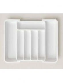 1pc Expandable 7-Compartment Cutlery Drawer Organizer, Kitchen Utensil Tray, Adjustable Cutlery Storage Box, Fork, Knife And Spoon Storage, Space-Saving Kitchen Storage Solution, Kitchen Storage Accessories - Multicolor - View 6
