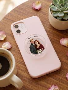 1pc Custom Photo And Text Phone Grip,Personalized Phone Stand Gift For Mom, Dad,Custom Phone Accessory - Multicolor - View 9