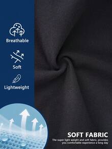 Norcotton 1pc Men's Front Button Boxer Shorts, Solid Color Loose Fit Home Wear - Black - View 6