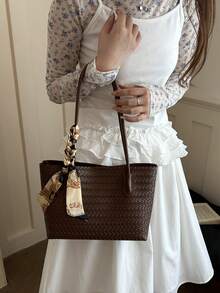New Luxury High-End Pattern Versatile Women's Shoulder Bag Tote - Brown - View 4