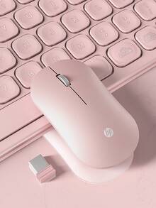 HP Pink Wireless Mouse (DM10) - Sensor Optik, Termasuk Penerima USB, Kompatibel dengan Smartphone/Tablet/Laptop - Mouse Portabel - View 1