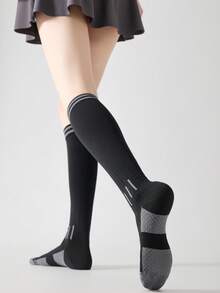 1/4/5 Pasang Kaos Kaki Kompresi Wanita, Kaos Kaki Betis untuk Olahraga Yoga Kebugaran, Kaos Kaki Panjang untuk Bersepeda, Lari, Lompat Tali, dan Pelangsing Kaki - MultiWarna - View 8