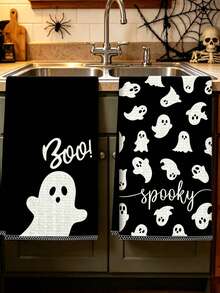 Kitchen Towels - Black - View 2