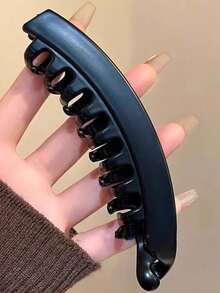 1pc Large Women's Banana Hair Clip With Back Comb, Suitable For Ponytail, Vertical Twist Hair Accessory - Multicolor - View 5