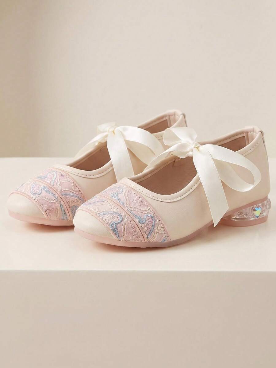1 Pair 2026 New Girls Polka Dot Print Bow Decor Flexible Material Round ...