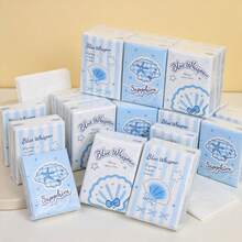 1/2/6/9/18 Packs Seashell Cartoon Pattern Tissues, Portable Small Pack Tissues, Student Special Handkerchief Tissues - Multicolor - View 4