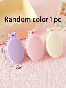 1pc 2-In-1 Folding Lens Scalp Massage Comb, Mini Lightweight Pocket Hairbrush Tool, Portable Folding Hair Comb, Suitable For Travel, Outdoor, Sports, Office, School And Daily Care, Practical Beauty Accessory And Graduation Gift - Multicolor - View 14