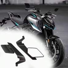 360° Adjustable Motorcycle Side Mirrors, Impact-Resistant Reflective Lenses, Wide-Angle Design To Expand Field Of Vision And Improve Driving Stability - A - View 2