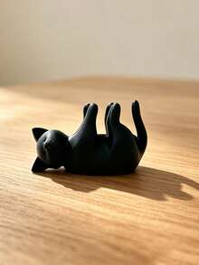3D Printed Cat Figurine, Cute, Modern Abstract Geometric Style. It's An Ideal Gift For Cat Lovers, Perfect For Decorating Computer Desk, Bedroom - Multicolor - View 7