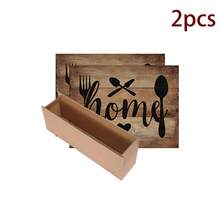 (Hot !!) 1pc Vintage Wooden Board Pattern, 2D Printed Flat Stove Mat, Rubber Non-Slip Heat-Resistant Stove Cover Pad, Suitable For Induction Cooktop, Glass Stove, Multi-Function Scratch-Resistant Mat, Best Choice For Oven, Washing Machine, Dryer, Kitchen Decor. - Multicolor - View 11