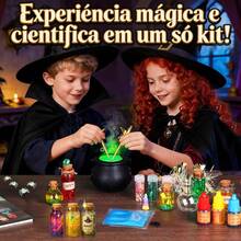 Laboratório De Química Infantil Poções Mágicas com 20 Frascos, Caldeirão e Glitter - Multicolorido - Visão 8