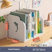 1pc Desktop Bookshelf Organizer, Multi-Functional Books, Stationery And Document Storage Rack, Minimalist Desktop Bookshelf, Suitable For Student Study Room, Office And Home - A - View 8