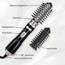 Upgraded Blow Dryer Brush Set, Hot Air Styler, Professional Hair Styling Tool | Multi-Function Styling Anti-Frizz, Anti-Static, Long-Lasting Hold, Create Voluminous Bangs/Layered Hairstyles - Multicolor - View 9