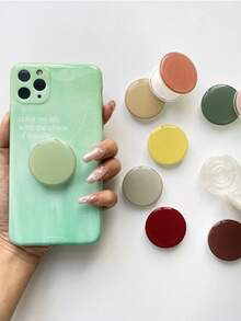 Giá đỡ điện thoại dán bàn dạng túi khí thu gọn, màu trơn trong suốt, kiểu macaron, chất liệu epoxy, thiết kế slouchy cho ốp lưng - Nhiều màu - Xem 2