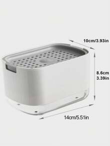 1pc Dish Soap Dispenser With Soap And Cleaning Pad - Compact Kitchen Cleaning Tool, Easy To Clean Design, Efficient Cleaning, Suitable For Home Cooks, Durable Plastic, No Extra Items Needed, Dishwasher Accessory, Modern Kitchen Supplies - A - View 4