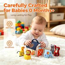 Infant Early Education Deep Blue Farm Cloth Book Toy, Color Recognition ...