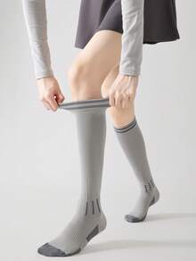 1/4/5 Pasang Kaos Kaki Kompresi Wanita, Kaos Kaki Betis untuk Olahraga Yoga Kebugaran, Kaos Kaki Panjang untuk Bersepeda, Lari, Lompat Tali, dan Pelangsing Kaki - MultiWarna - View 7