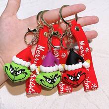 The Grinch 聖誕鑰匙圈吊飾 聖誕樹綠色怪獸裝飾鑰匙圈 - 均碼 - 查看 1