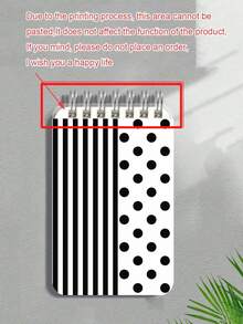 New Polka Dot & Stripe Pattern Mini Loose-Leaf Notebook - Portable Pocket Size, Suitable For Writing, Memo, Diary, Learning And Office, Thoughtful Gift For Teachers On Teacher's Day, Also Great Gift For Graduation, Birthday, Back To School Essential, Back To School Season, Back To School Must-Have (Mini Size) - Multicolor - View 8