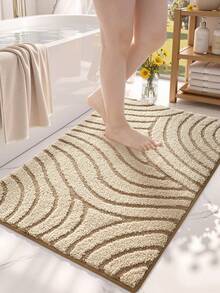 DAJIANG 1pc Plant Cartoon Bathroom Rug, Soft Absorbent Classroom Carpet Bathroom Runner Mat, Non-Slip Backing Machine Washable, Suitable For Living Room, Vanity, Bathtub, Shower, Sink Home Decor - Multicolor - View 4