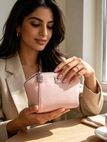 Givenchy Parfums Nude Pink Cosmetic Pouch Portable Travel Makeup Storage Bag With 4G Logo - Pink - View 4