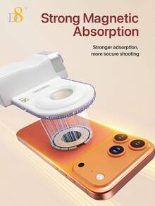 D8 Magnetic Flashlight Photography Fill Light, 2-In-1 Flash And Fill Light Design, 2500K/6500K/9900K Adjustable Color Temperature, Remote Shooting Control, Portable Pocket LED Camera Light, Suitable For Selfie, Vlog, Portrait Photography, Live Streaming, Outdoor Travel, Phone And Camera Photography Accessories - Multicolor - View 6