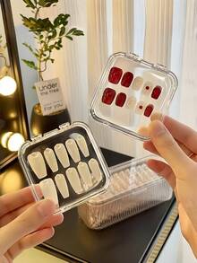 1PC/15PCS Bracelet Storage Box, Transparent Acrylic Anti-Oxidation, Portable Box For Crystal Bracelets, Jewelry, Nail Art Accessories, Beads, Bracelets - Transparent - View 7