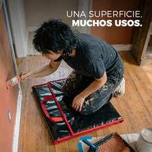 1 Pieza Cama de Mecánico Plegable 100x60 cm, Lona Impermeable, Colchón Portátil para Reparación de Autos, Resistente y Fácil de Limpiar, Ideal para Talleres, Garajes y Mantenimiento Automotriz, Diseño Compacto para Fácil Transporte y Almacenamiento - Negro - Ver 5