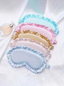 2pcs Kawaii Pink Eye Mask, Cute Cartoon Face Plush Sleeping Mask For Women, Soft Comfortable Blindfold For Travel, Home Sleep Accessories - Multi-color - View 1