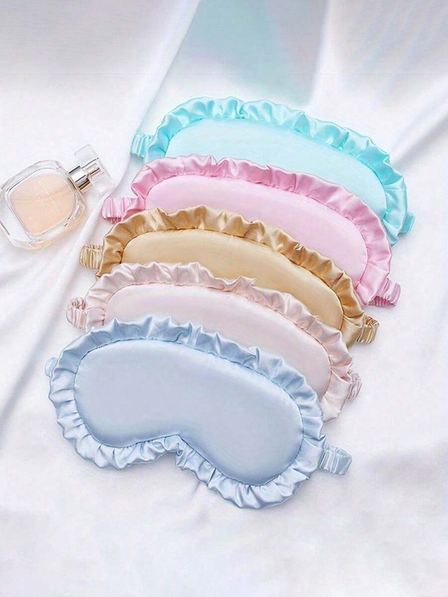 2pcs Kawaii Pink Eye Mask, Cute Cartoon Face Plush Sleeping Mask For Women, Soft Comfortable Blindfold For Travel, Home Sleep Accessories - Multi-color - View 1
